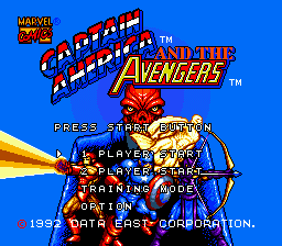 Captain America and the Avengers (Europe) Title Screen